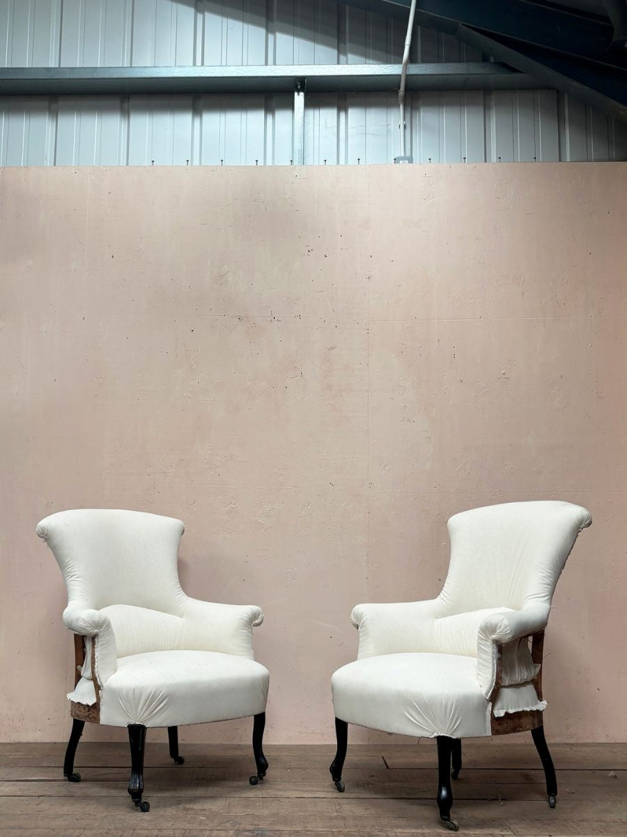 Pair of salon armchairs  ﻿