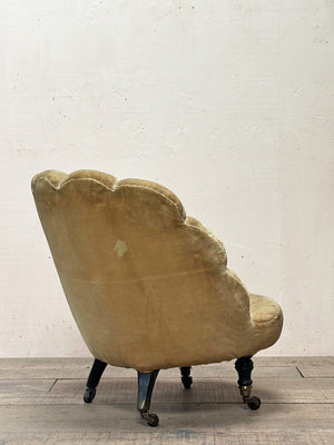 Pair of shell armchairs (pair, 'as is')
