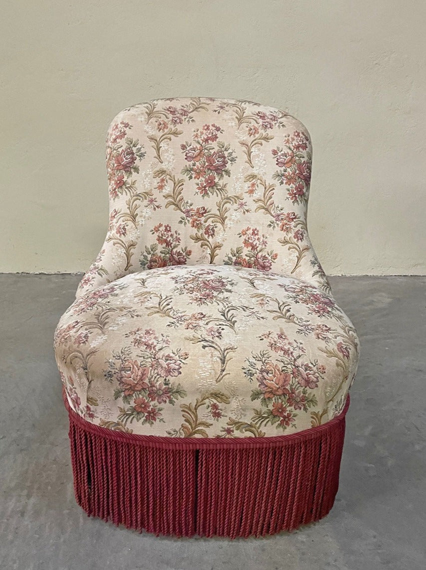Pair of rounded back slipper chairs (Reserved)