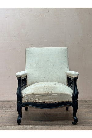 Pair of spindle sided armchairs 'as is'