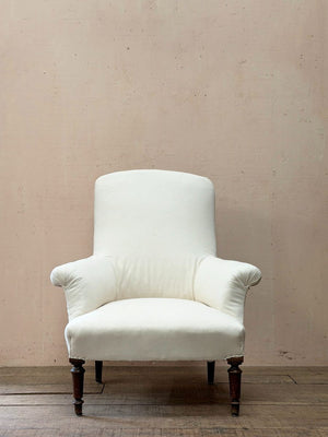 Pair of square back armchairs