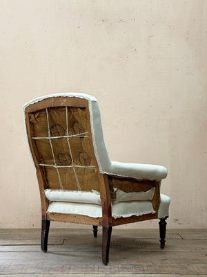 Pair of square back armchairs