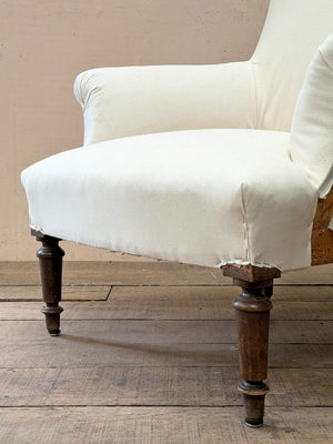 Pair of square back armchairs