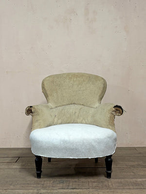 Rounded back armchair (inc. completion of the re-upholstery)