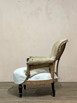 Rounded back armchair (inc. completion of the re-upholstery)