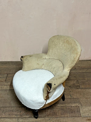 Rounded back armchair (inc. completion of the re-upholstery)