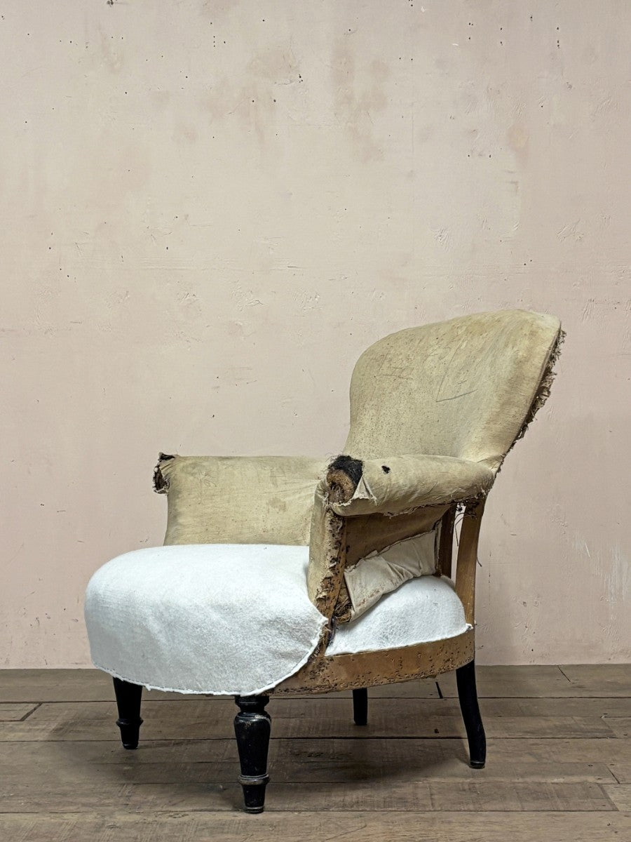 Rounded back armchair (inc. completion of the re-upholstery)