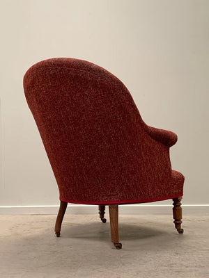 Crapaud armchair in tweed fabric