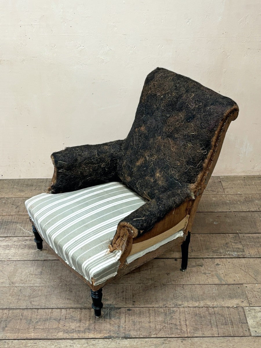 Scroll back armchair 'as is'