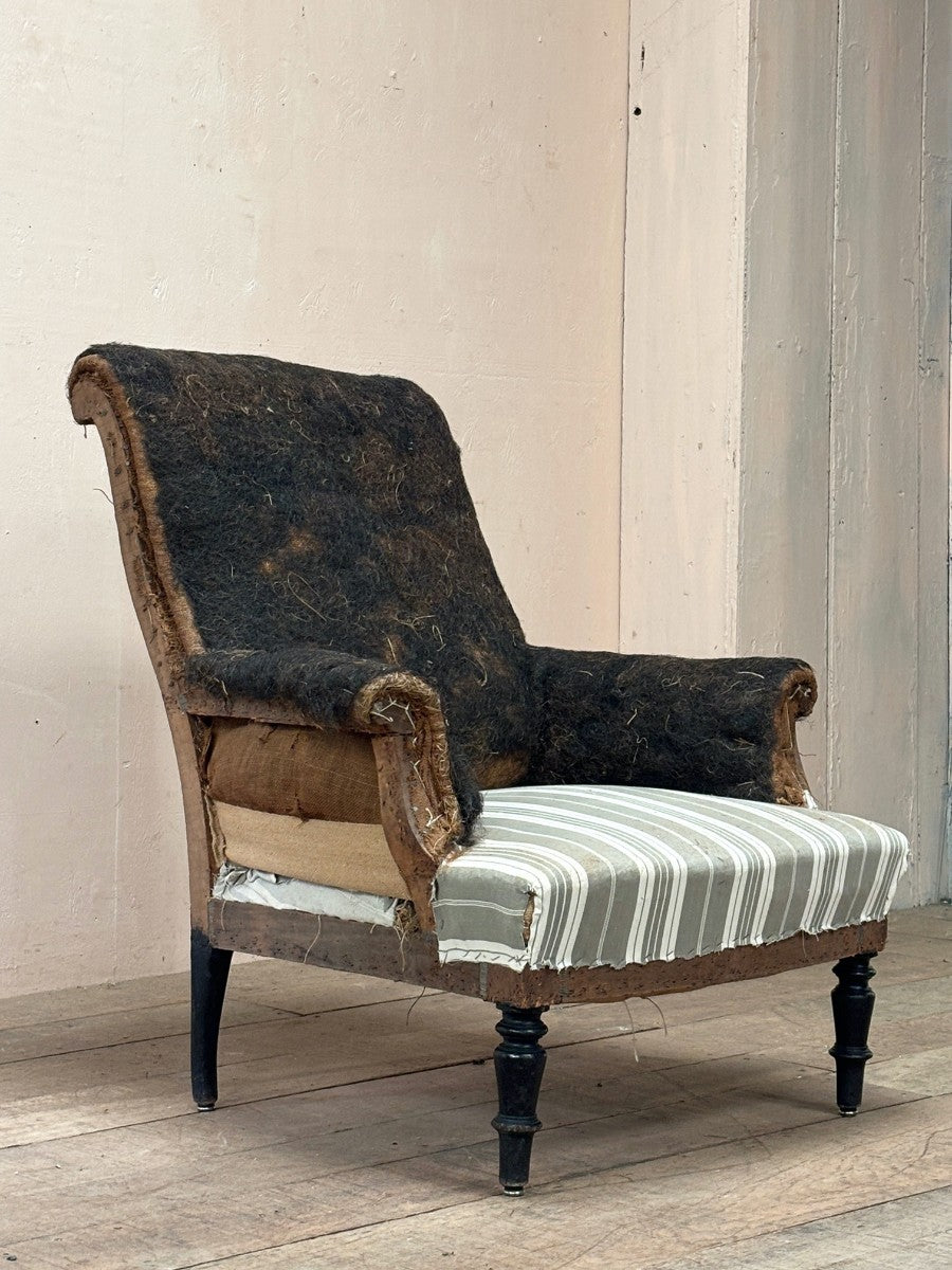 Scroll back armchair 'as is'