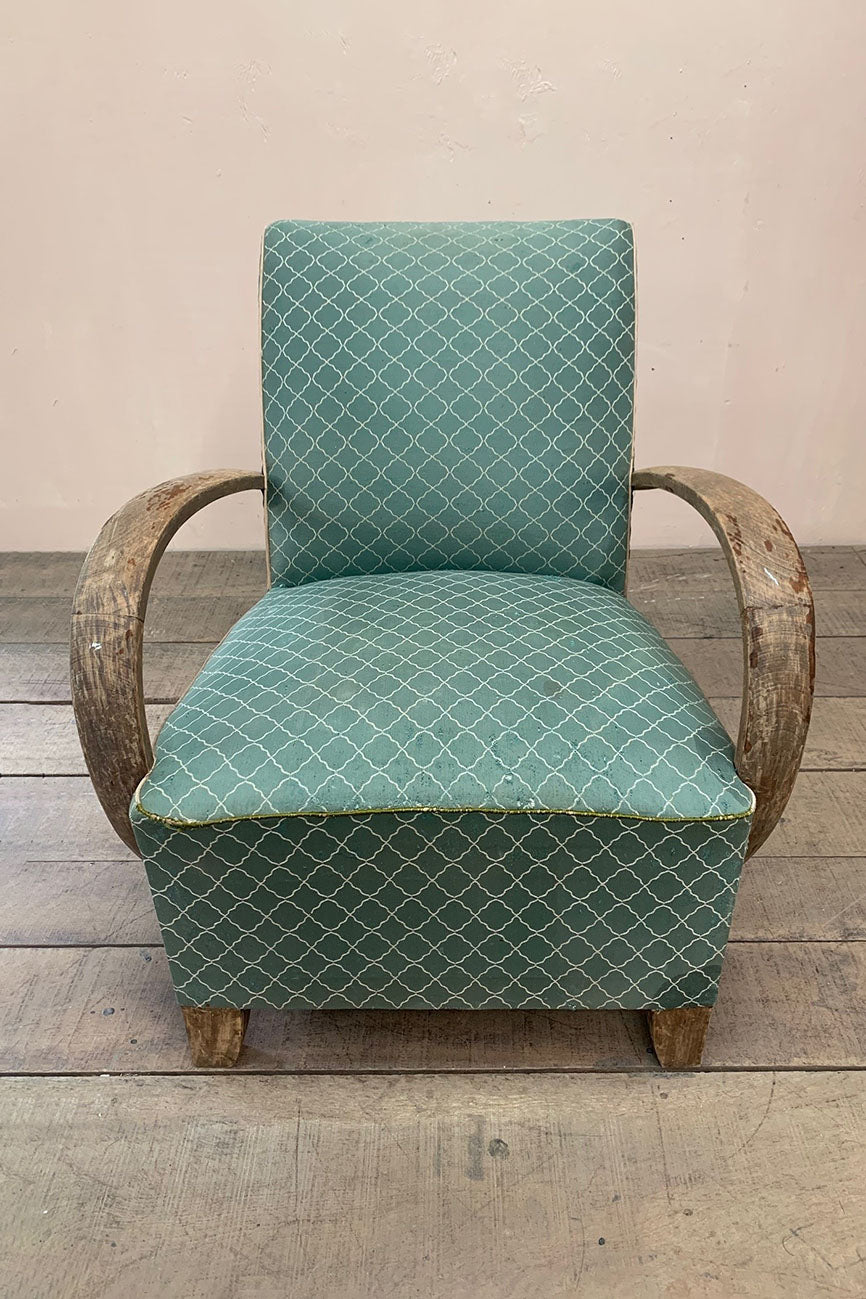 Art Deco Armchair (Re-Upholstered, Ex. Fabric) - The French House York