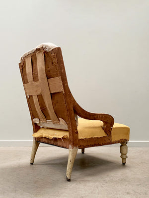 Square back slipper chair