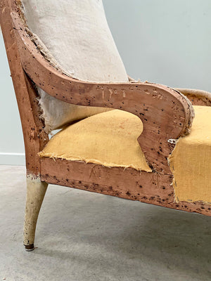 Square back slipper chair