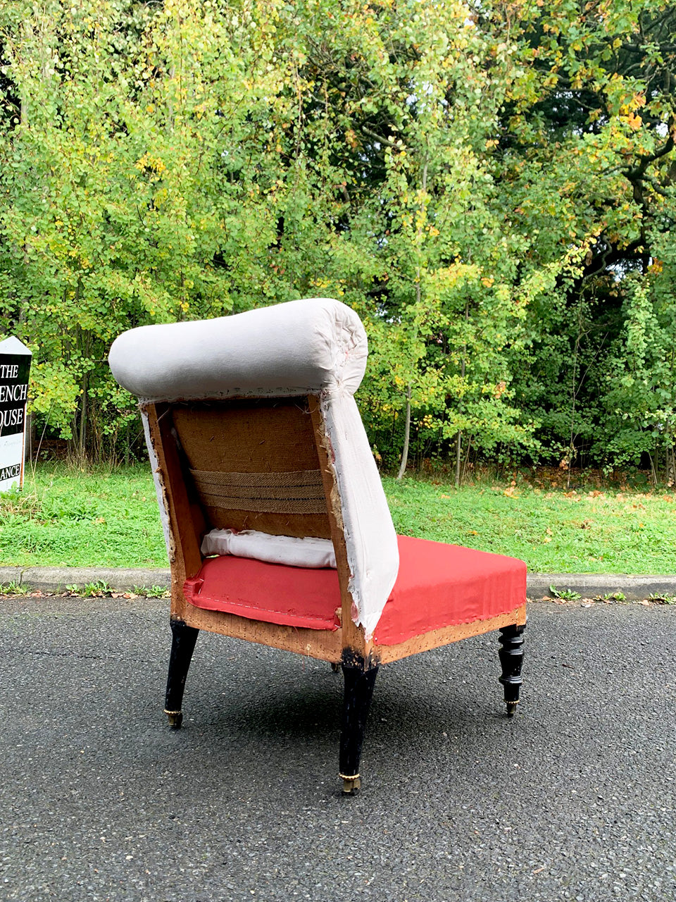 Roll back slipper chair 'as is'