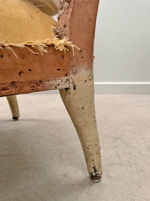 Square back slipper chair