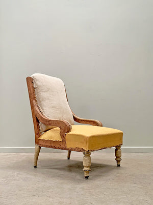 Square back slipper chair