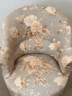 Tub chair in original fabric
