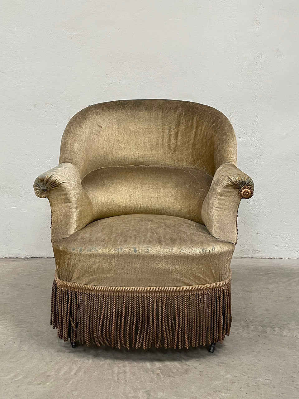 Mid 1800s crapaud armchair
