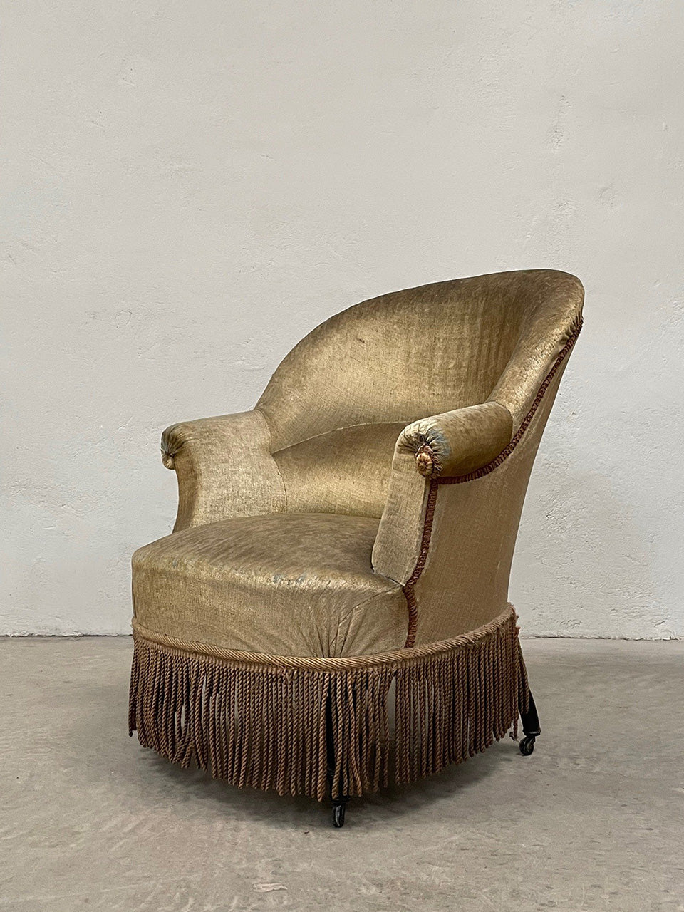 Mid 1800s crapaud armchair