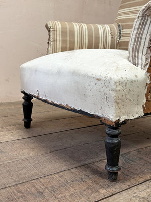 Ticking back armchair