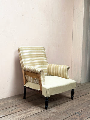 Pair of late 19th century armchairs (inc. re-upholstery, ex. fabric) (Reserved)