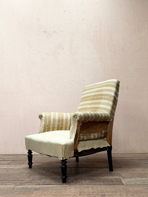 Pair of late 19th century armchairs (inc. re-upholstery, ex. fabric) (Reserved)