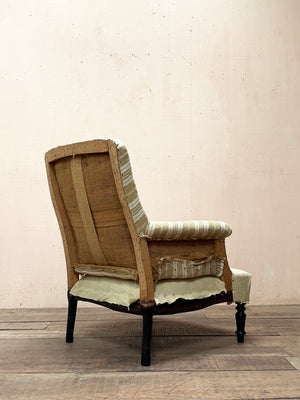 Pair of late 19th century armchairs (inc. re-upholstery, ex. fabric) (Reserved)