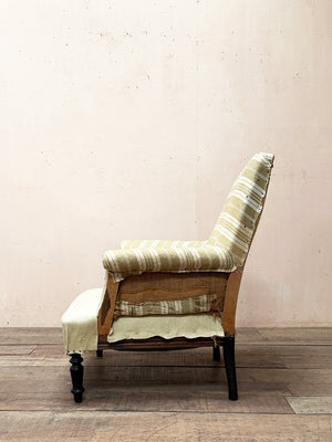 Pair of late 19th century armchairs (inc. re-upholstery, ex. fabric) (Reserved)