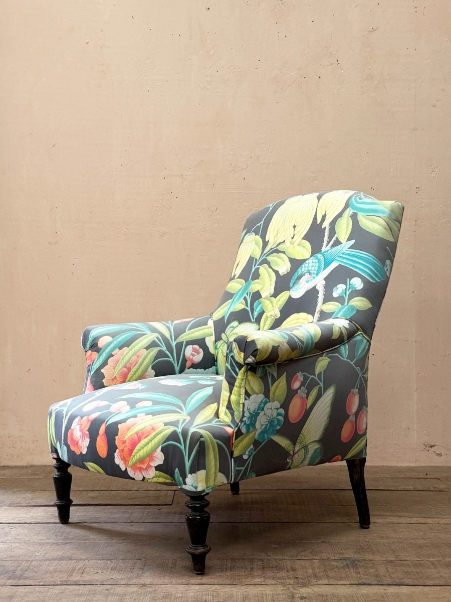 Tropical print chair