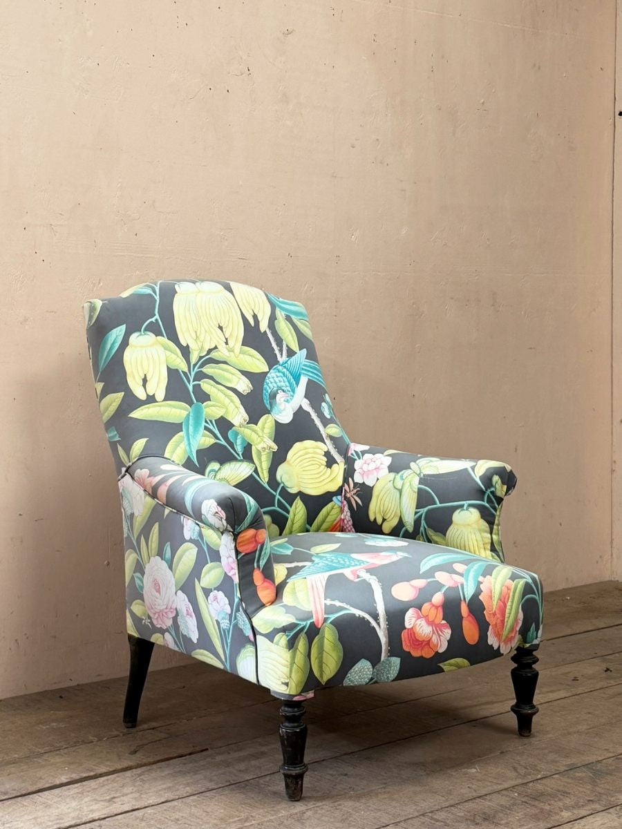 Tropical print chair