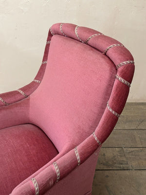 Velour armchair 'as is'