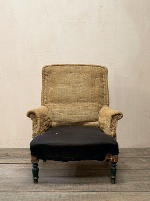 Wide square back armchair (inc. re-upholstery, ex. fabric)