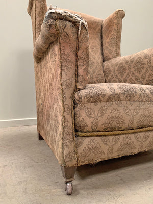 Early 20th century wing back armchair 'as is'