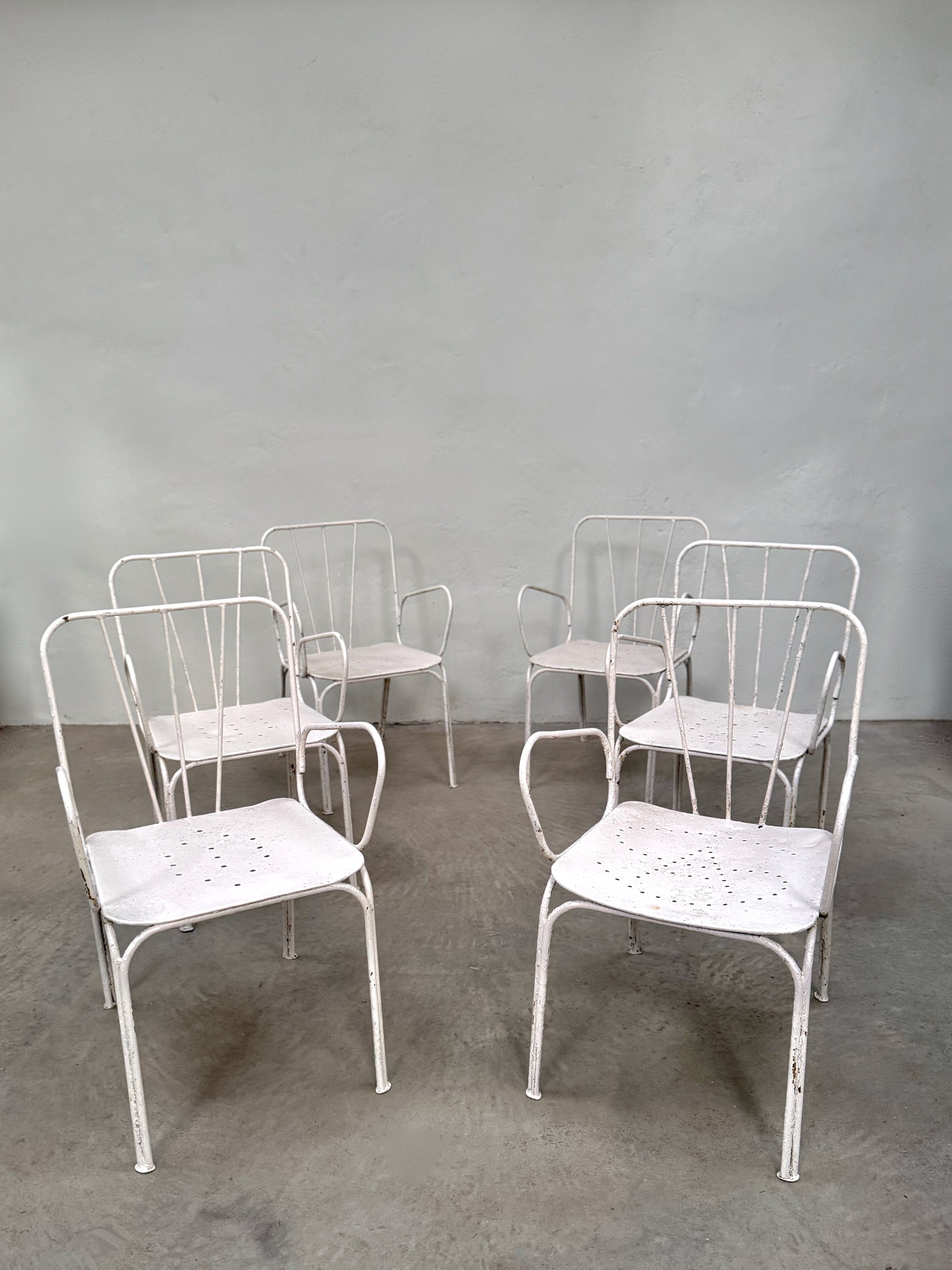 Set of 6 garden chairs