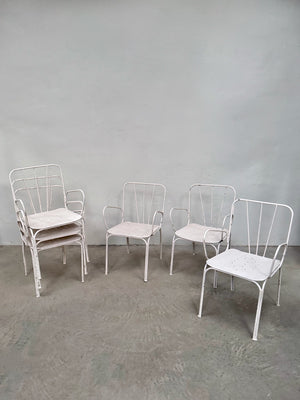 Set of 6 garden chairs