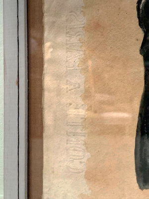 Framed fashion drawing