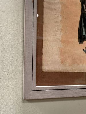 Framed fashion drawing