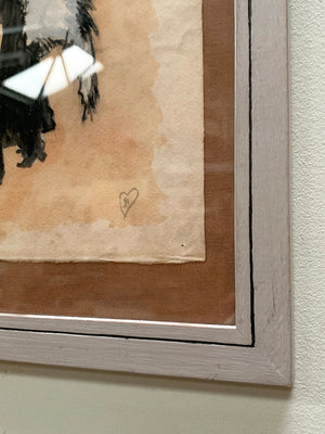 Framed fashion drawing