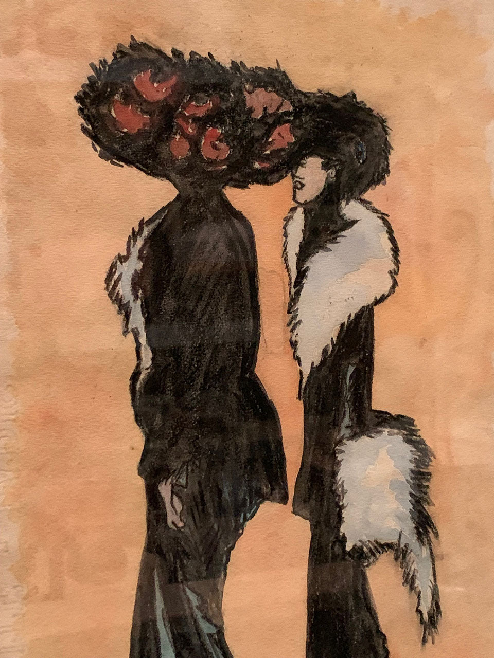 Framed fashion drawing