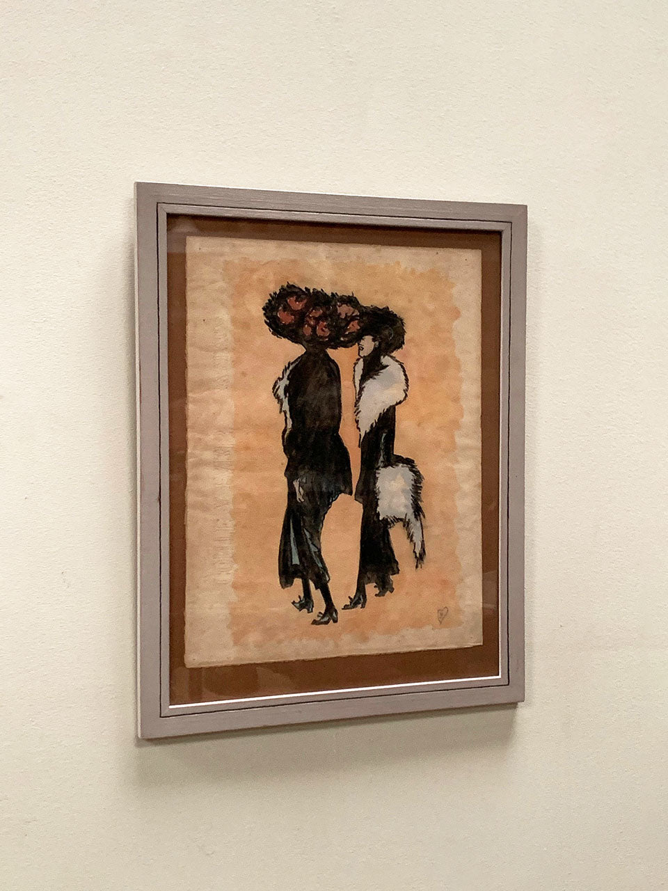 Framed fashion drawing