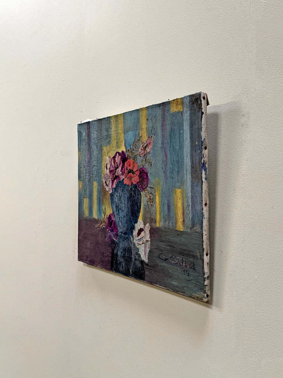 Floral canvas dated 1931