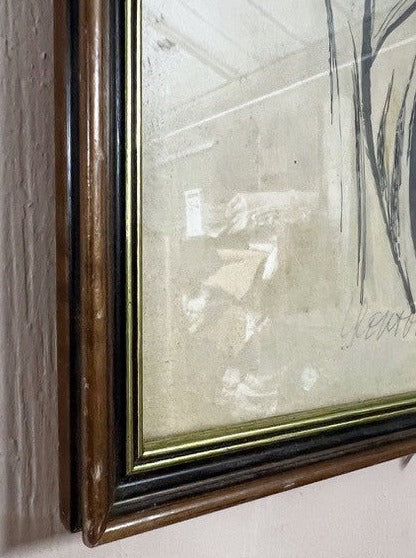 Framed lithograph on paper