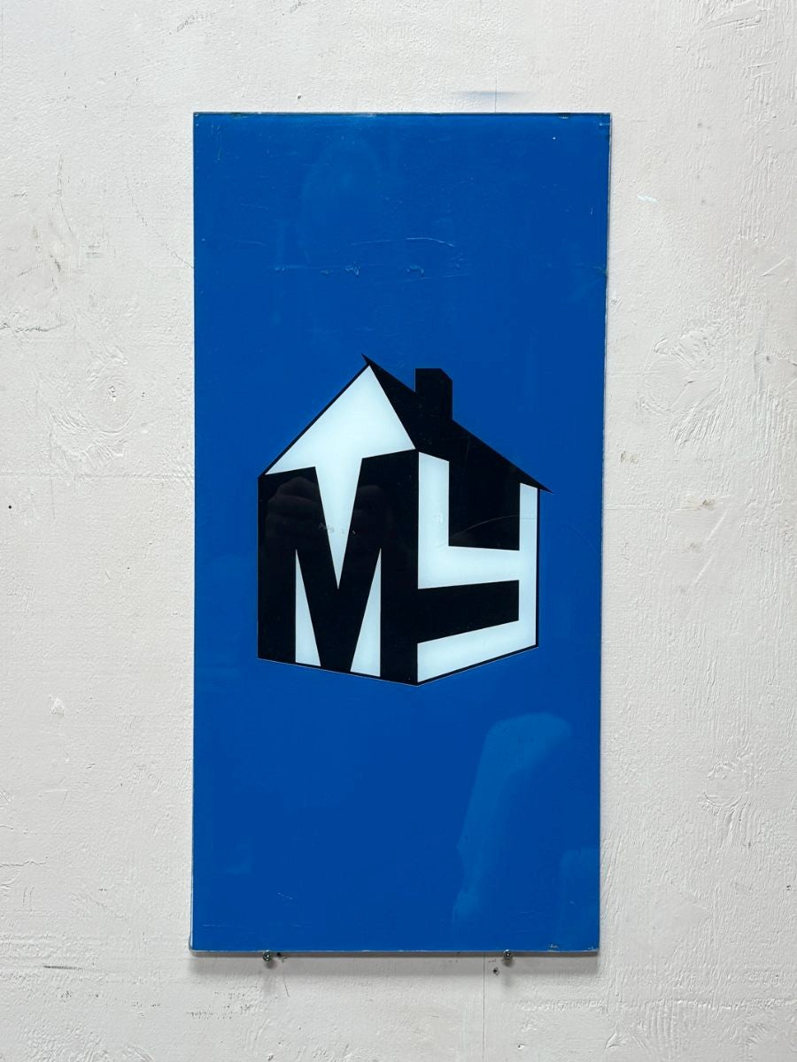 My house sign - blue