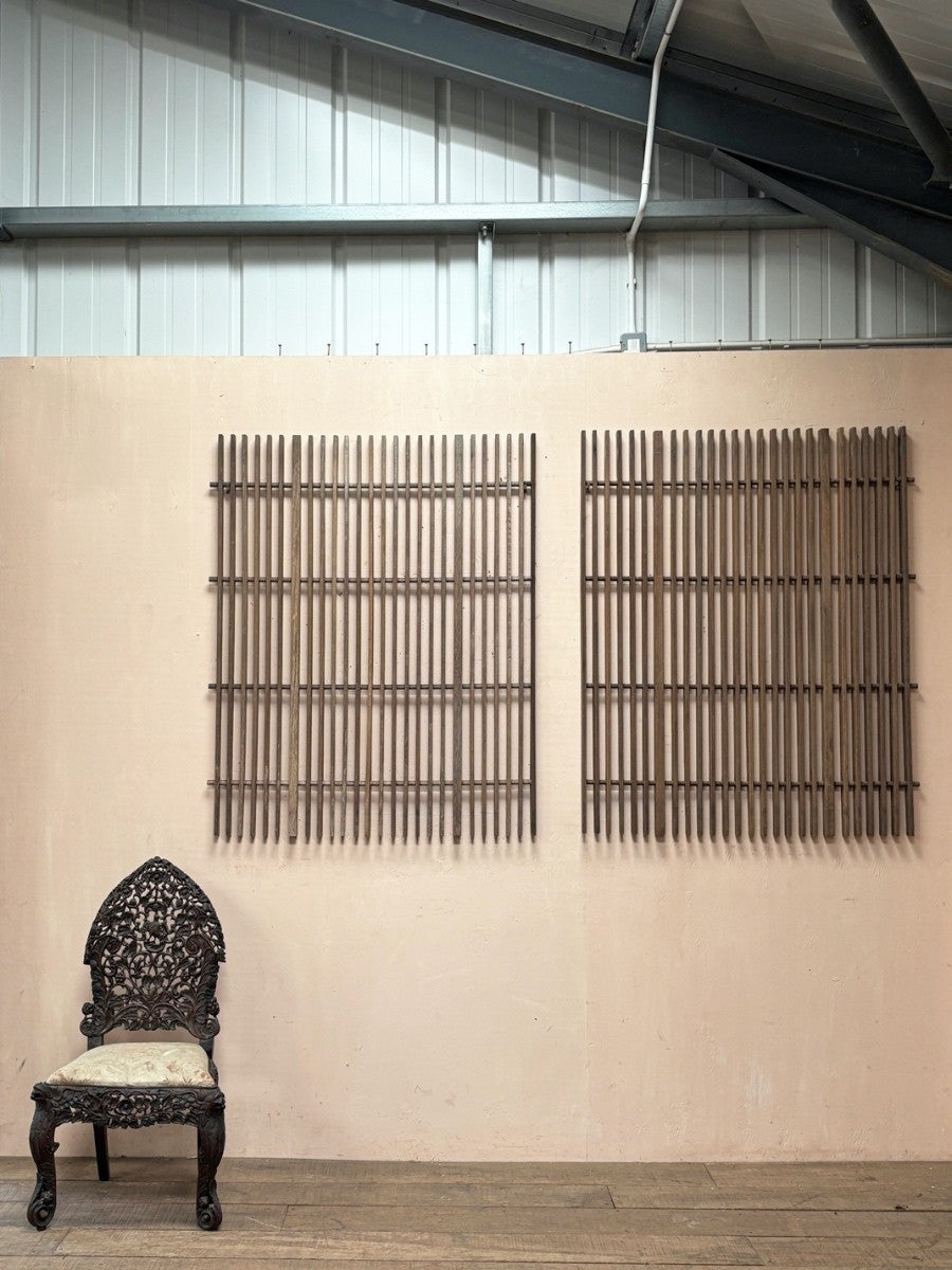 Pair of hardwood panels