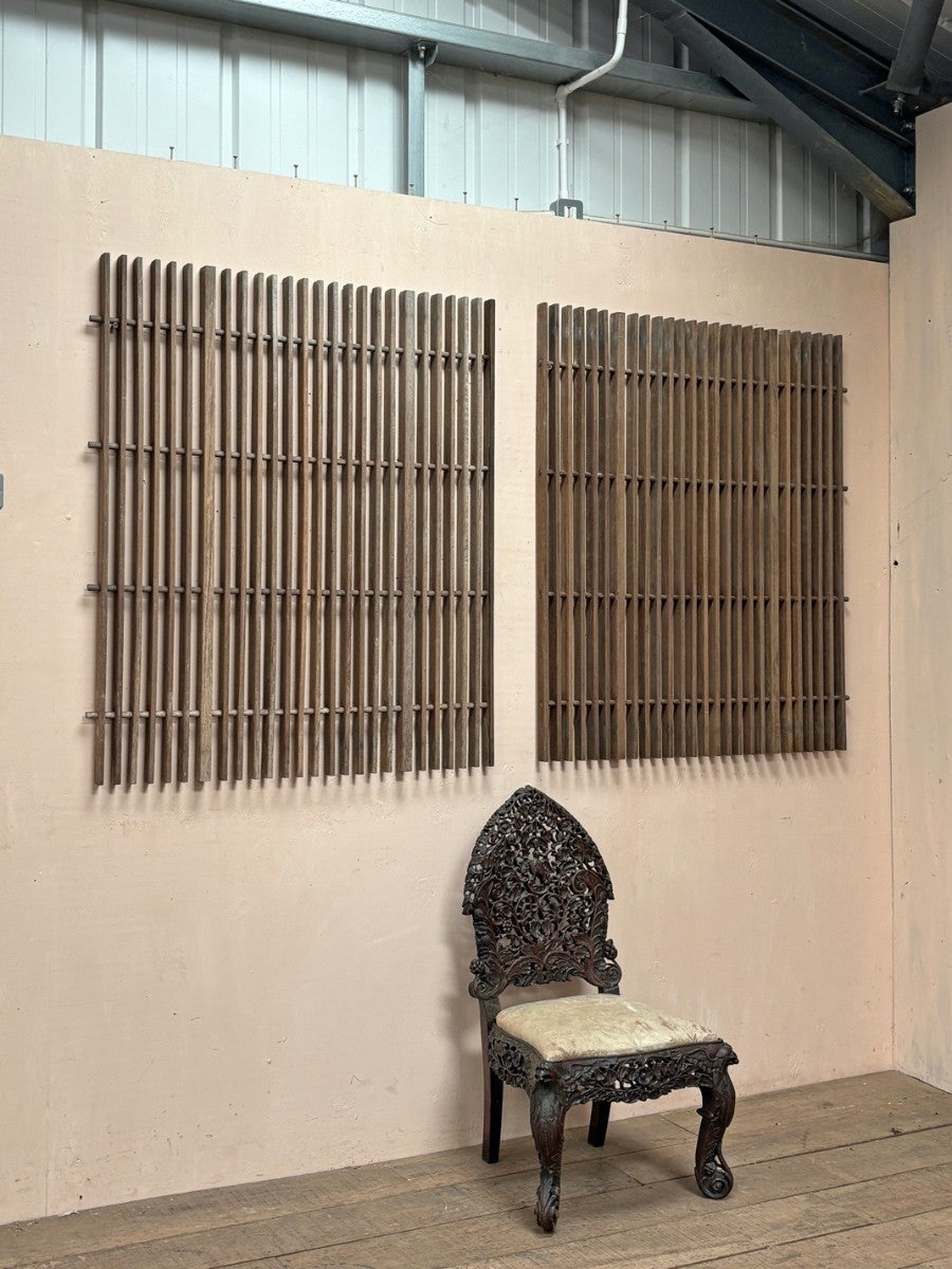 Pair of hardwood panels