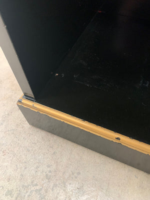 Pair of ebonised bedside cabinets