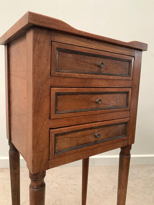 Walnut bedside tables