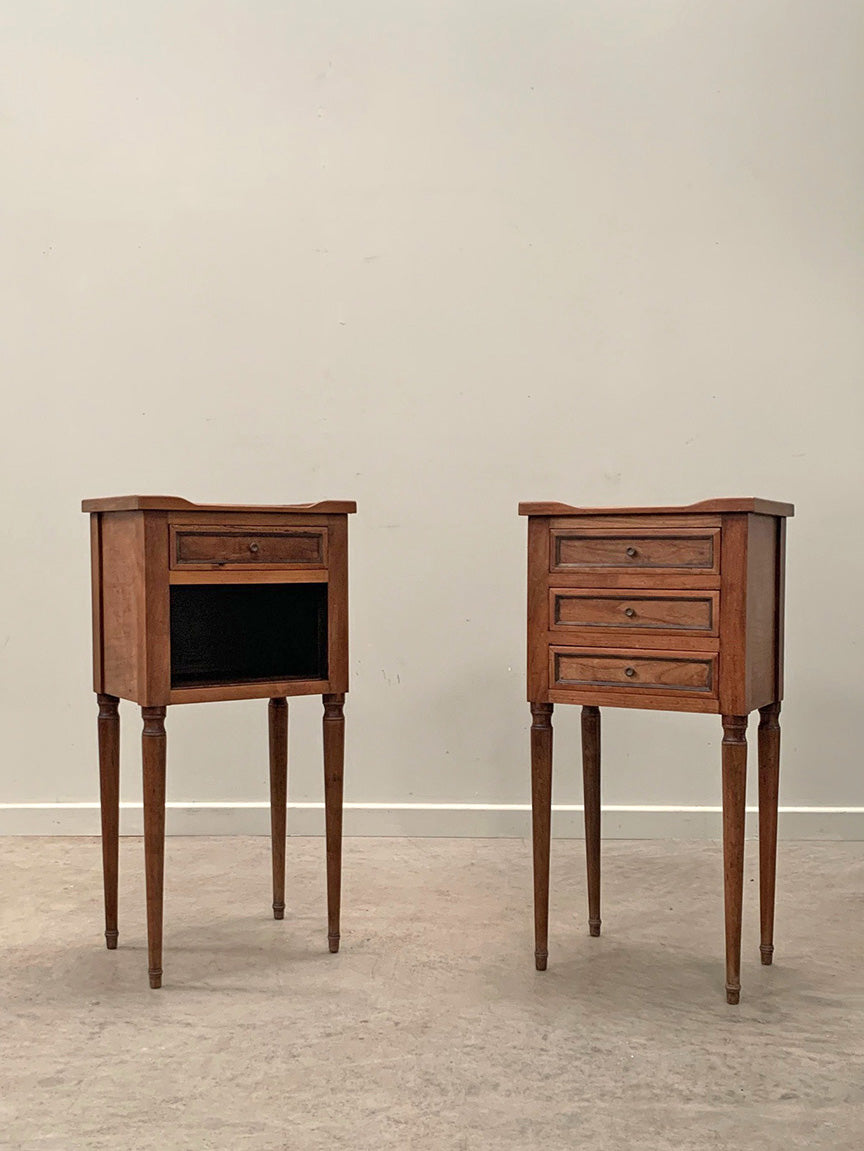 Walnut bedside tables