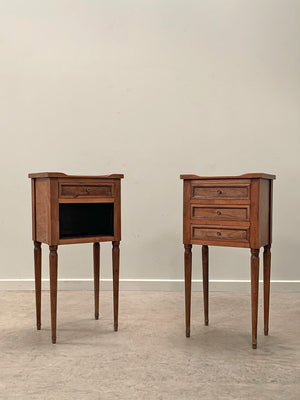 Walnut bedside tables