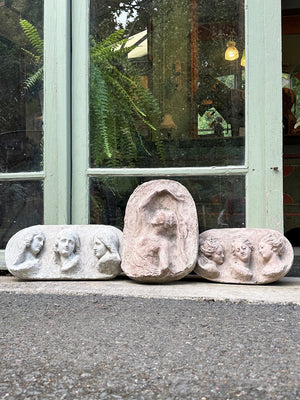 Three cast concrete carvings (priced individually)